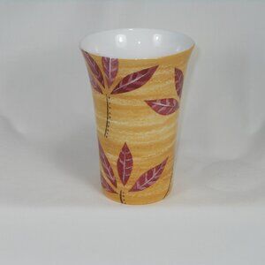Beautiful tall coffee mug. Crown Tent, hand decorated in England